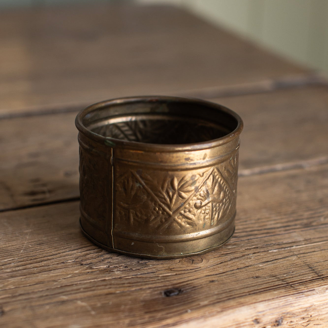 Vintage Etched Brass Catchall