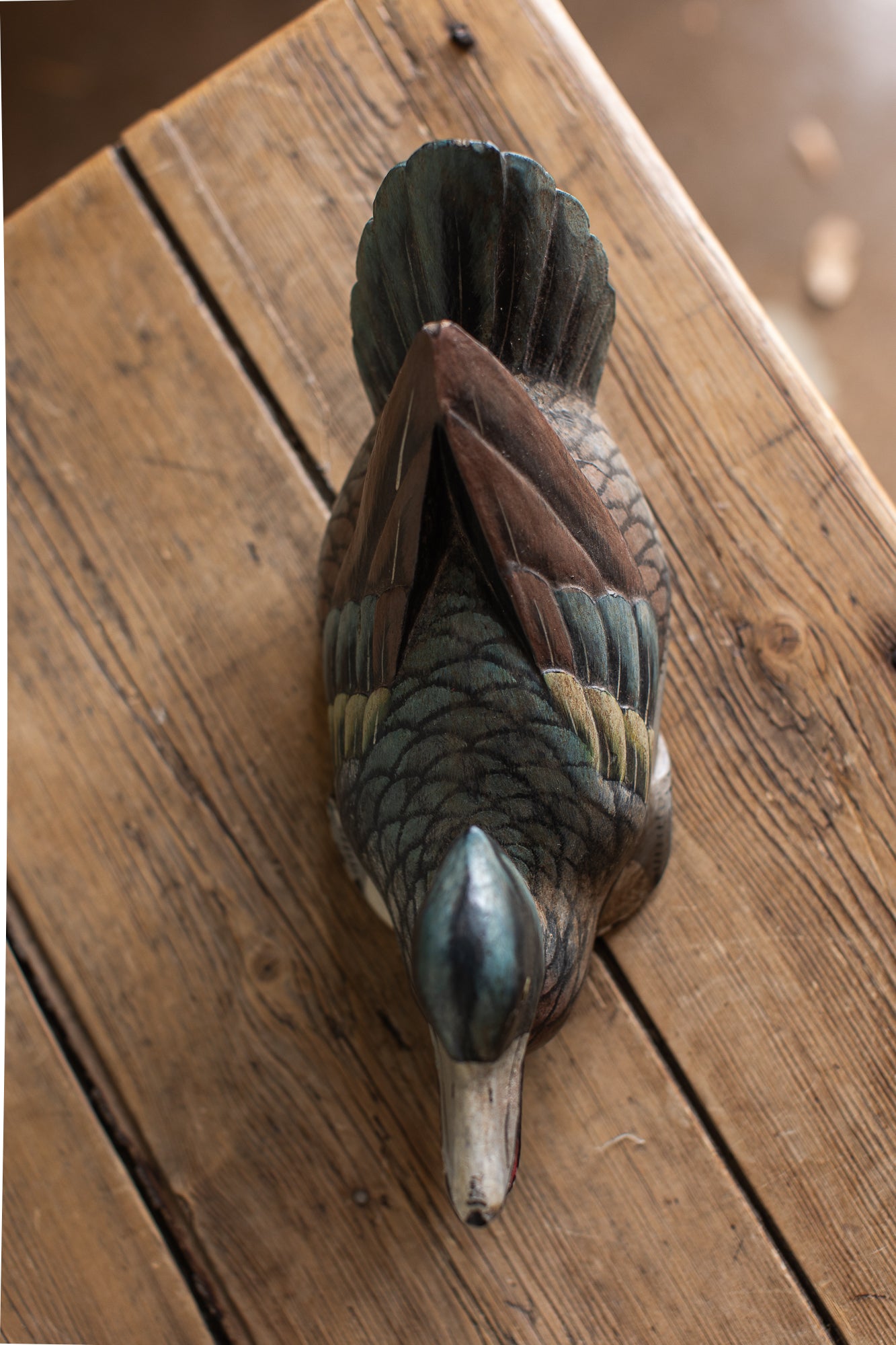 Vintage Carved Wood Duck