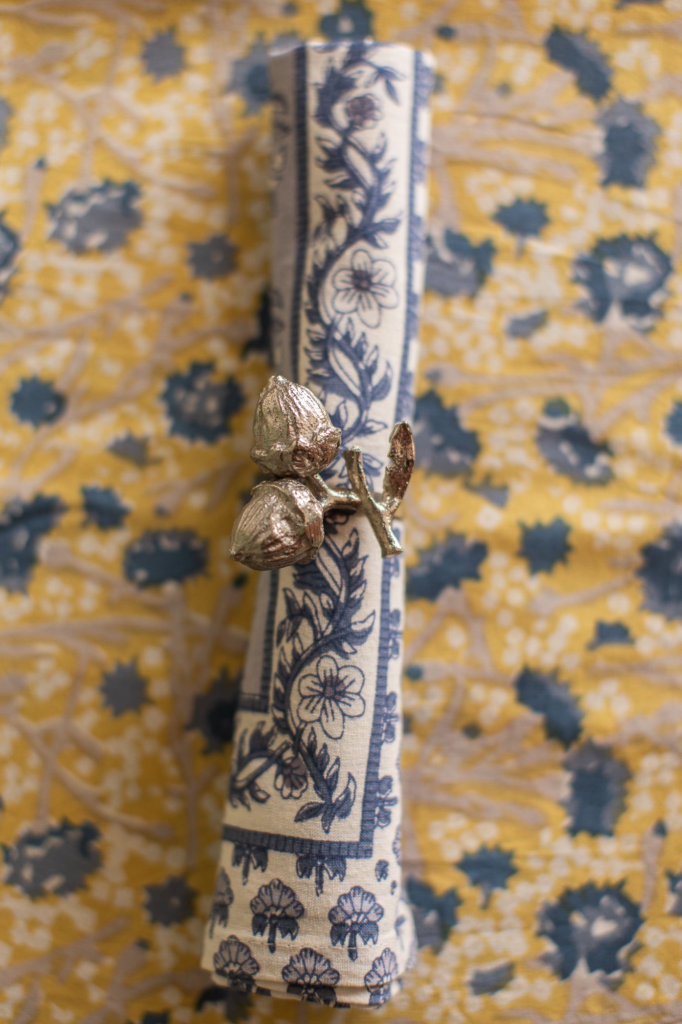Silver Acorn Napkin Rings