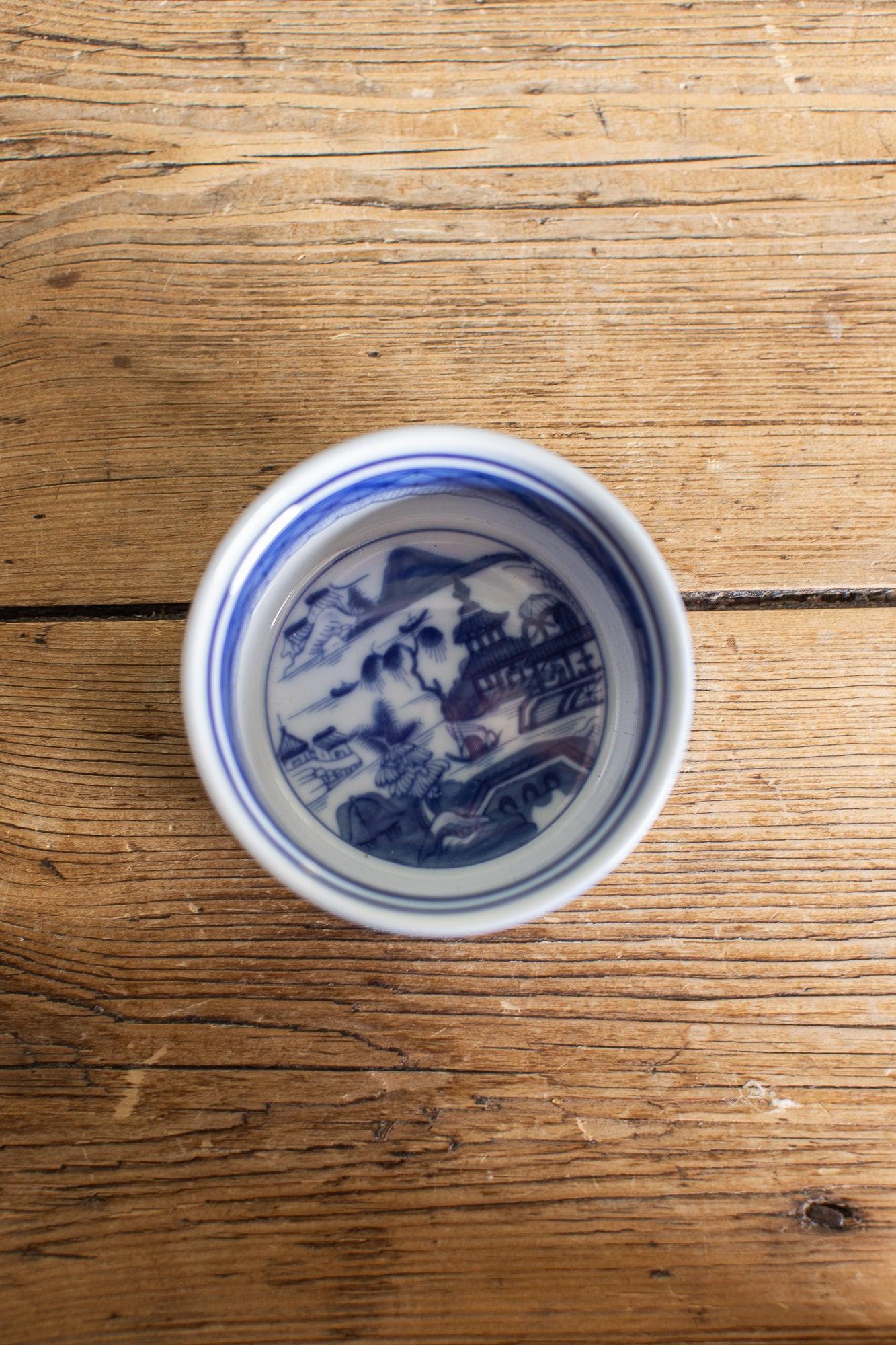 Blue Canton Serveware