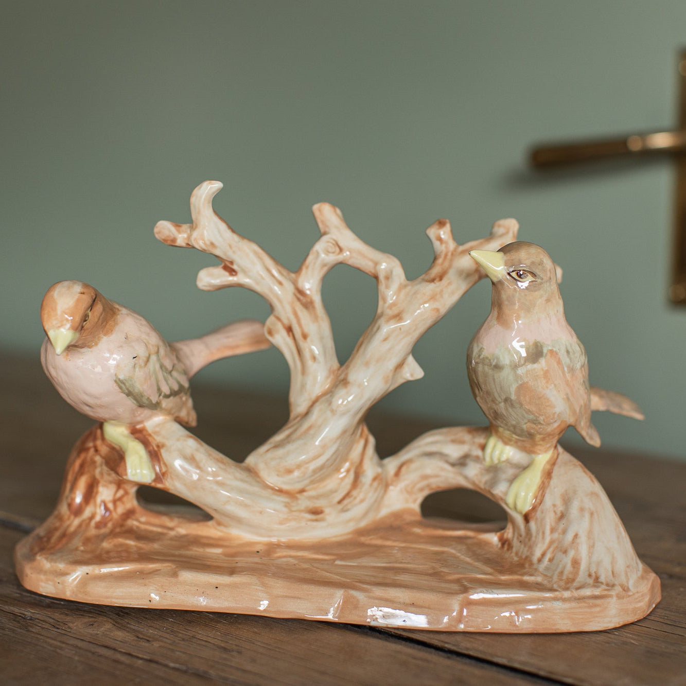 Vintage Songbirds on Branch
