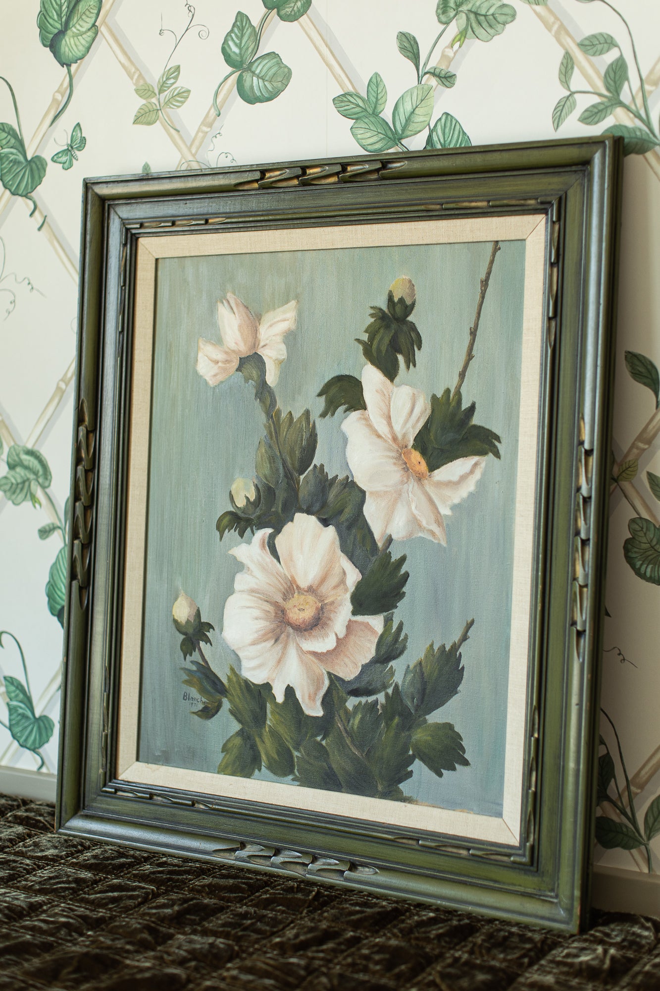 Hibiscus in Green Painting