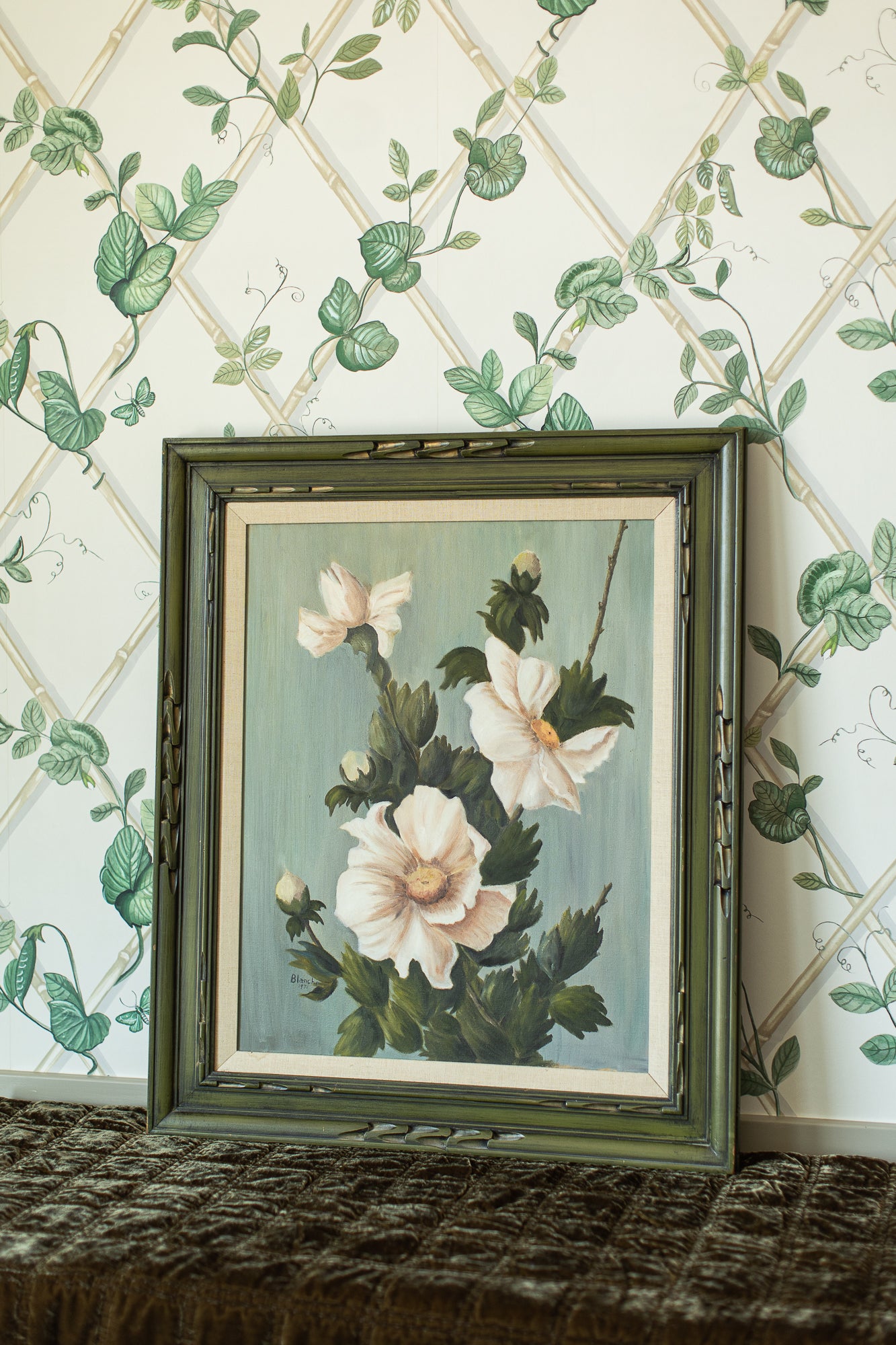 Hibiscus in Green Painting