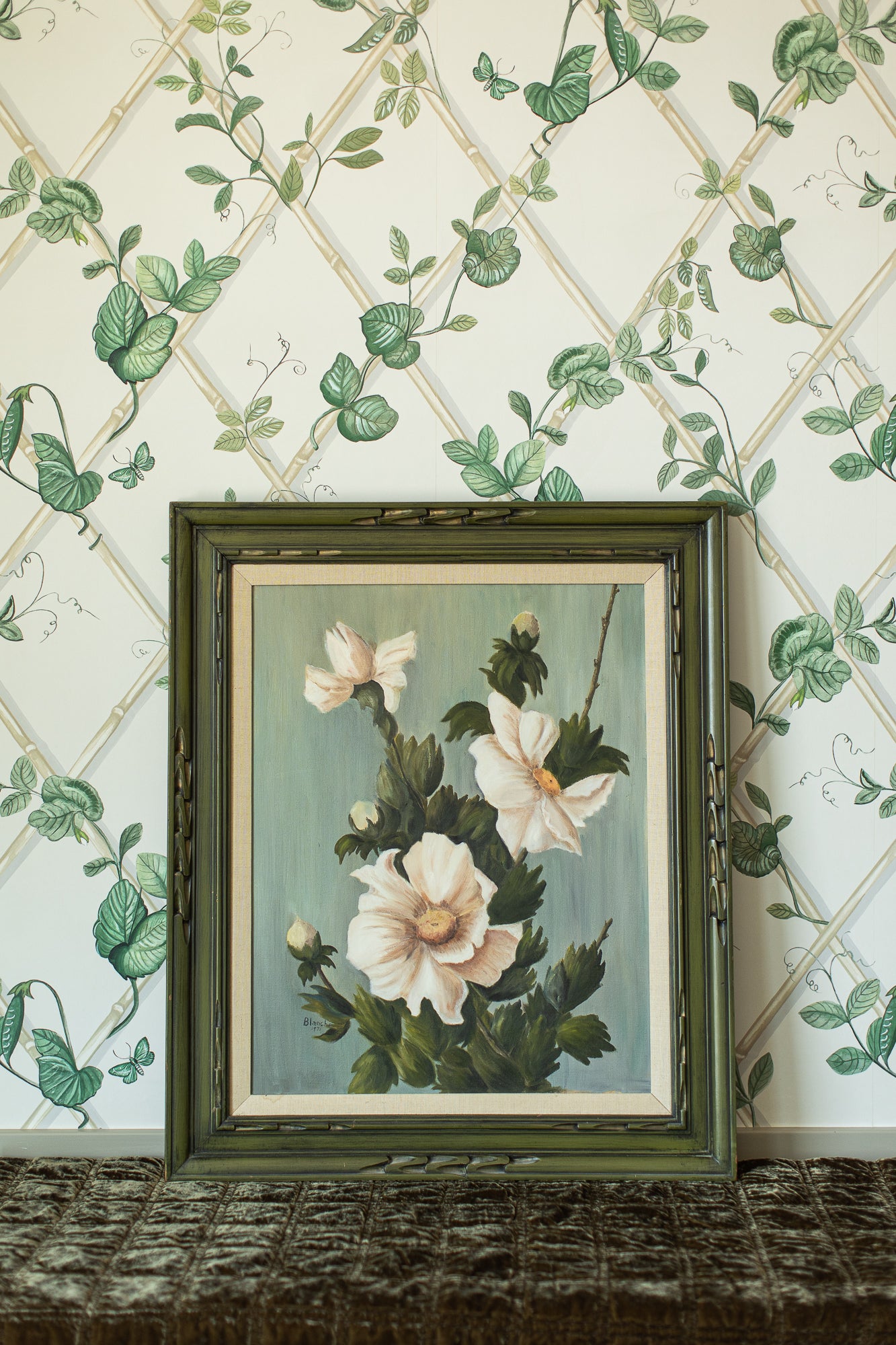 Hibiscus in Green Painting