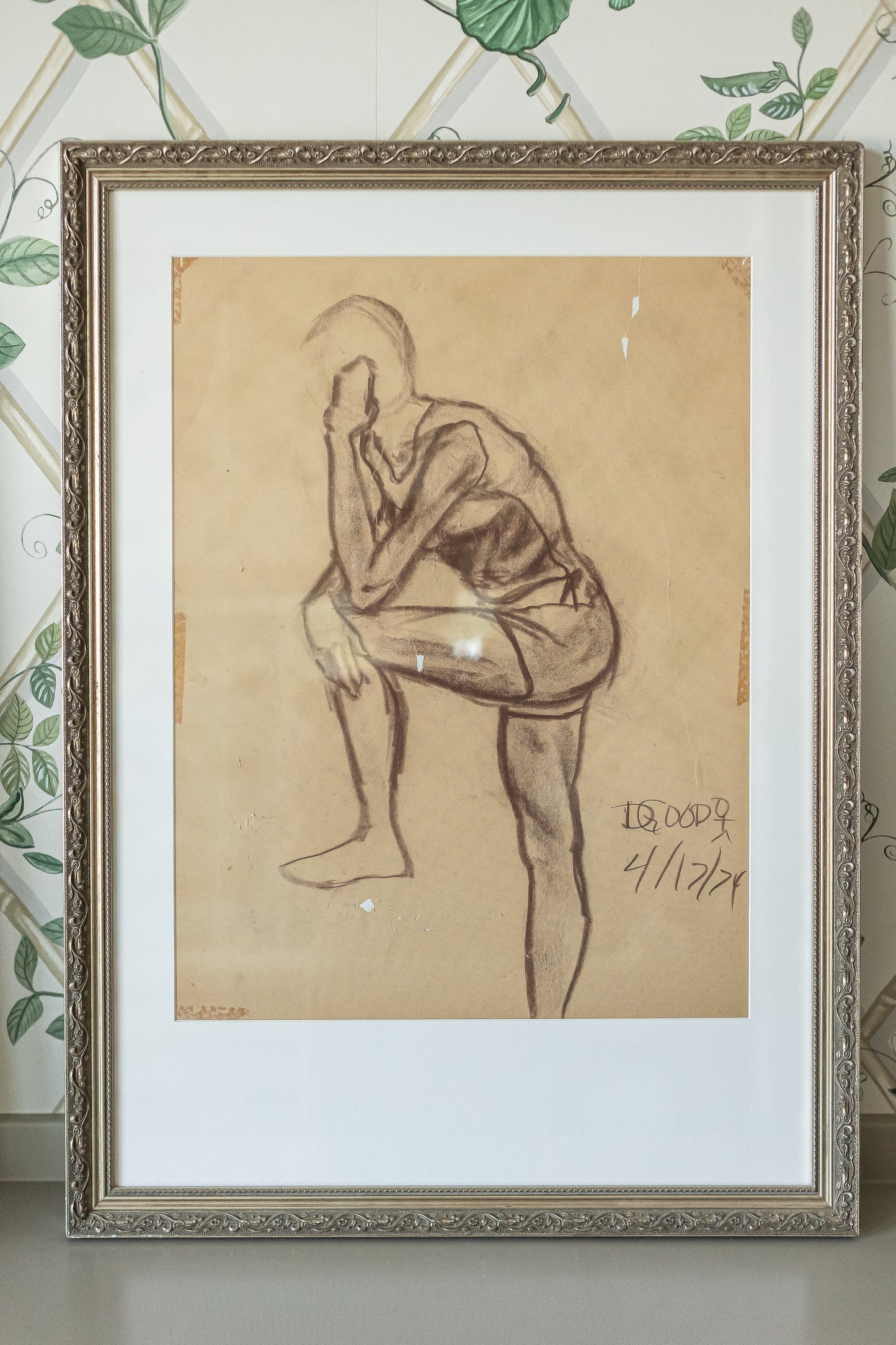 Pondering Man, Framed Original