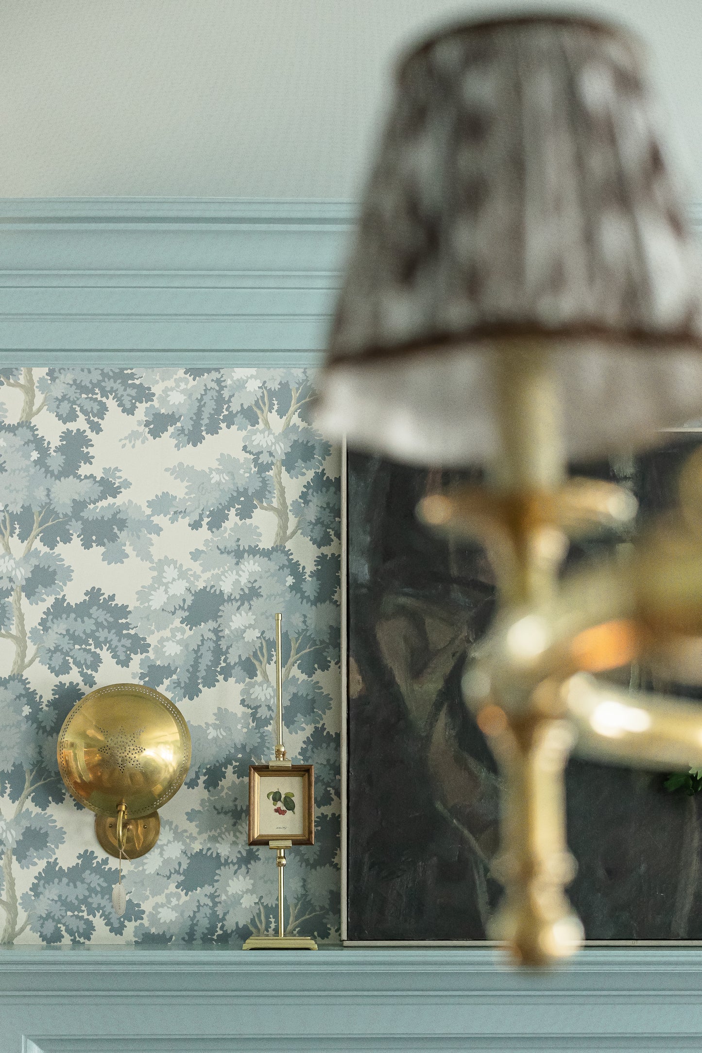 Brass Sconce with Pierced Star Detail