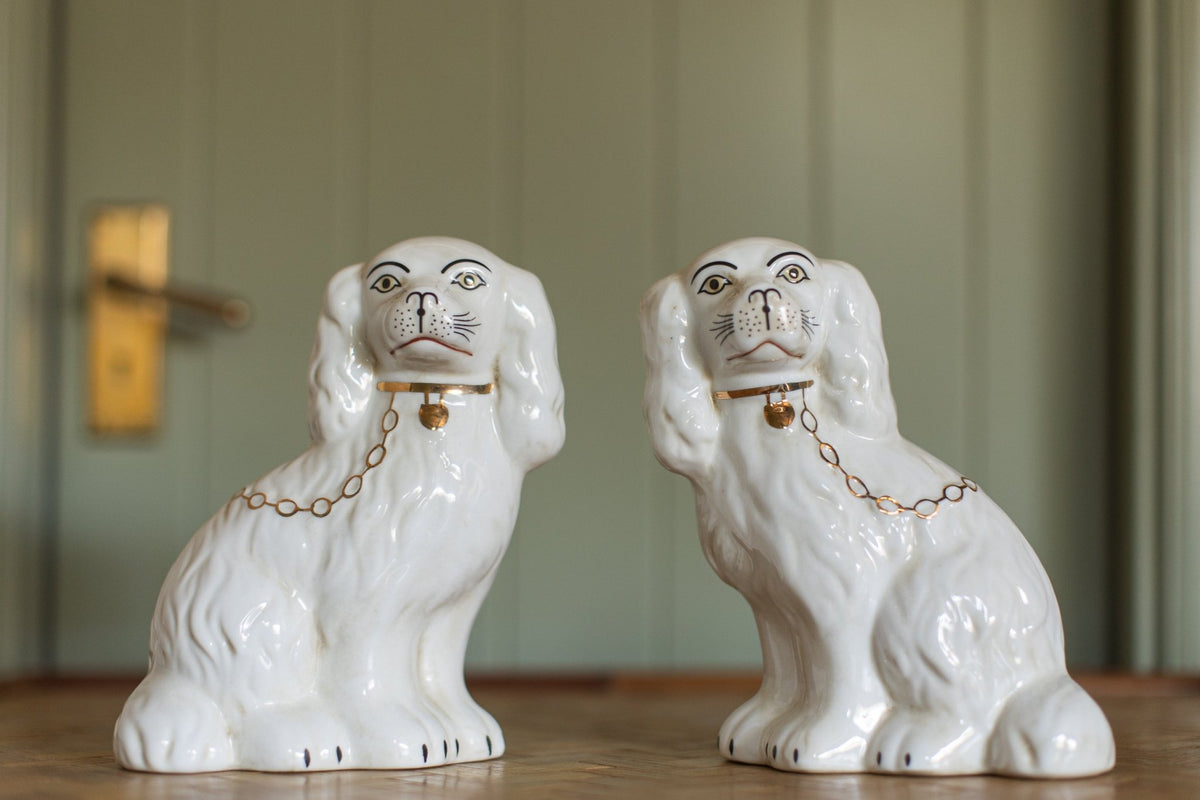 White Staffordshire Pair - OAKSTREET SHOPPE