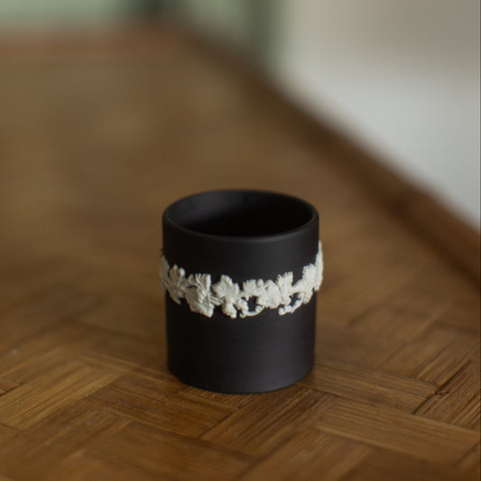 Vintage Wedgwood Black Jasperware Jar