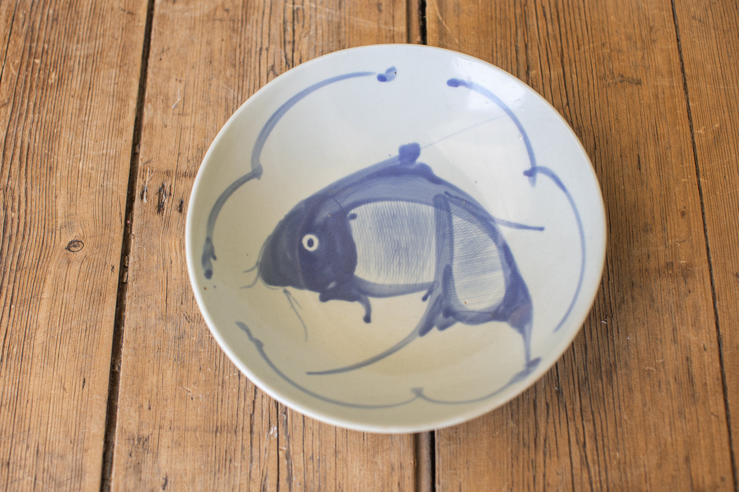 Vintage Hand-Painted Fish Bowl