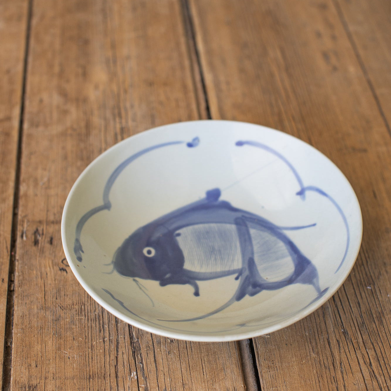 Vintage Hand-Painted Fish Bowl