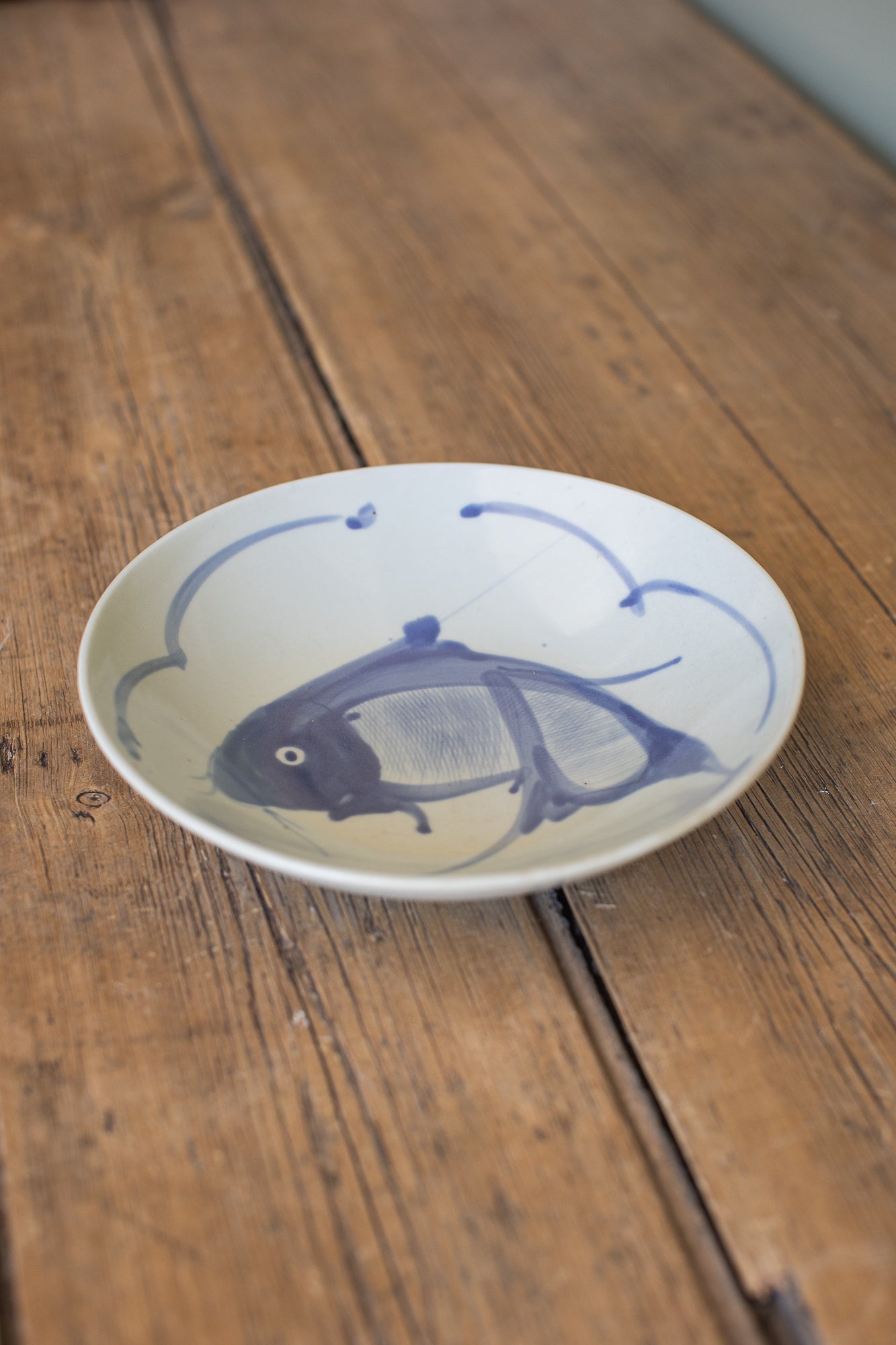Vintage Hand-Painted Fish Bowl