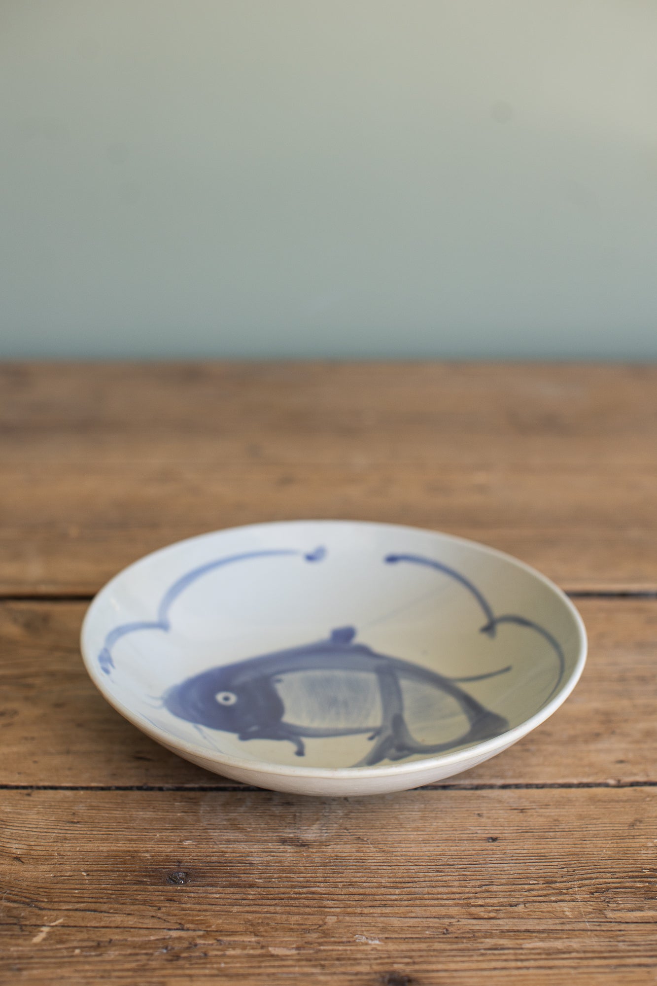 Vintage Hand-Painted Fish Bowl
