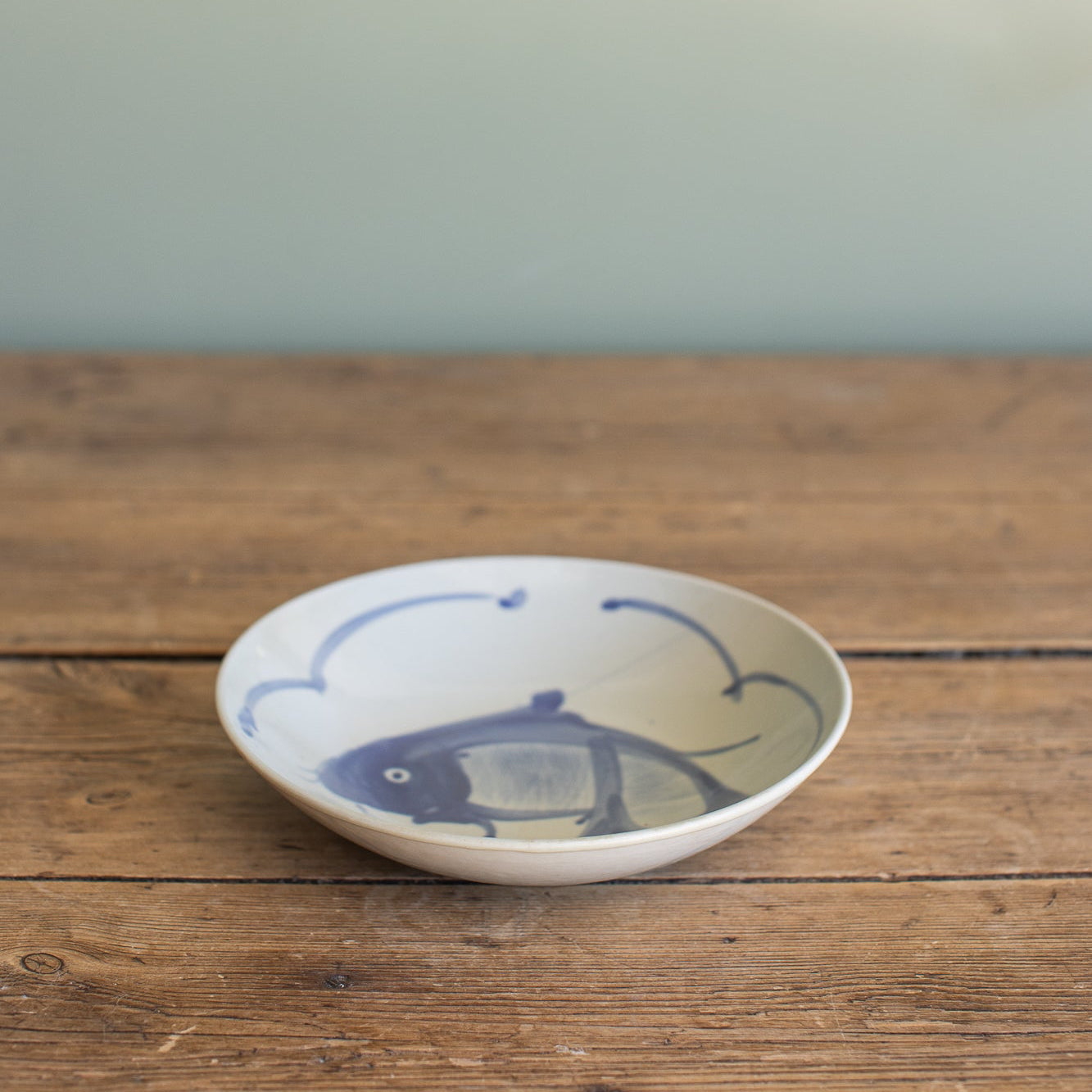 Vintage Hand-Painted Fish Bowl
