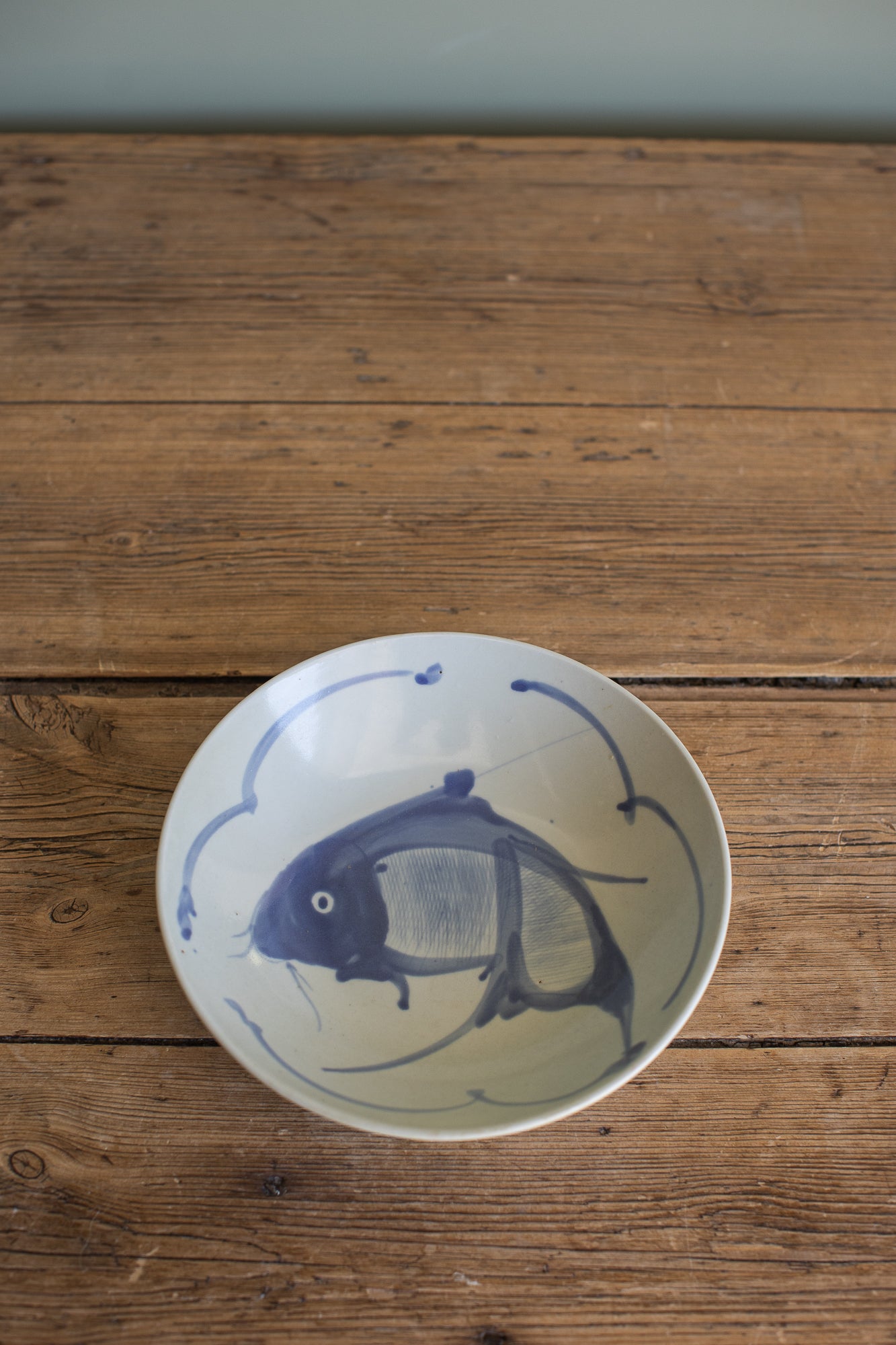 Vintage Hand-Painted Fish Bowl
