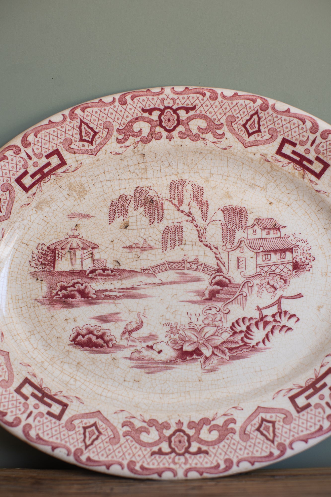 Antique Royal Swan “English Canton” Plate