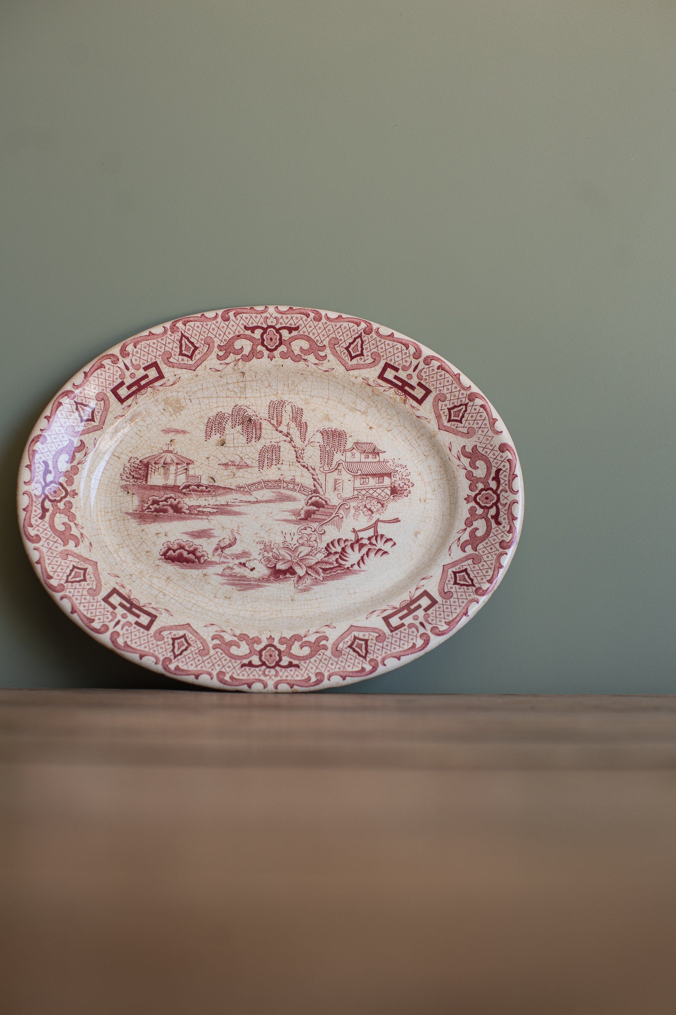 Antique Royal Swan “English Canton” Plate