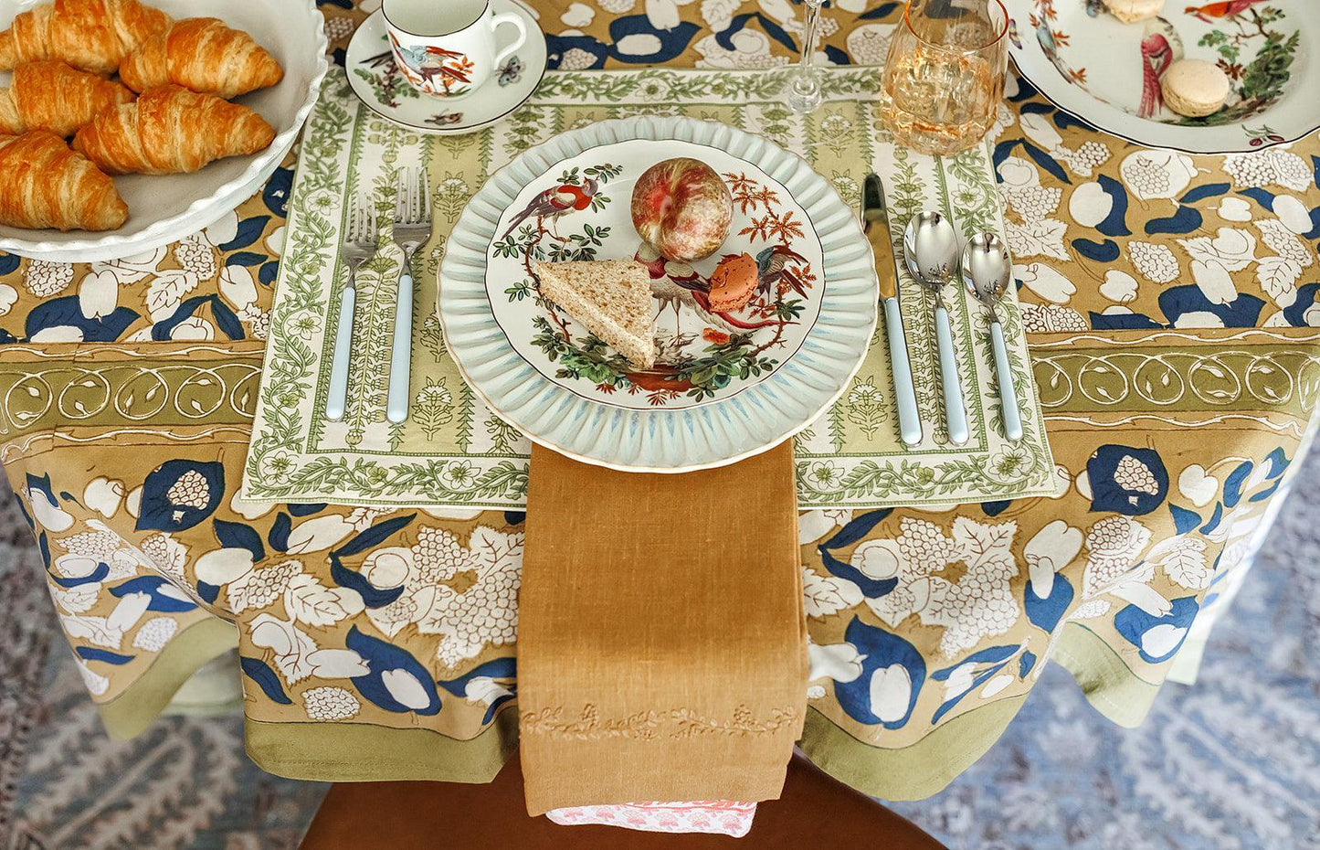 Avignon Green Placemats, Set of 6