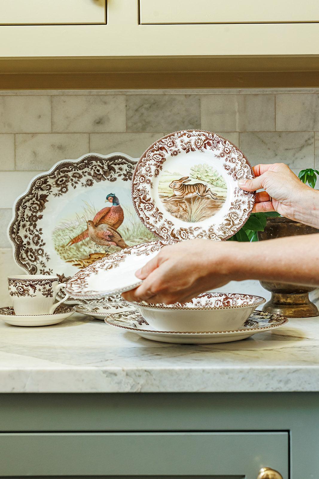 Woodland Rabbit Salad Plate - OAKSTREET SHOPPE
