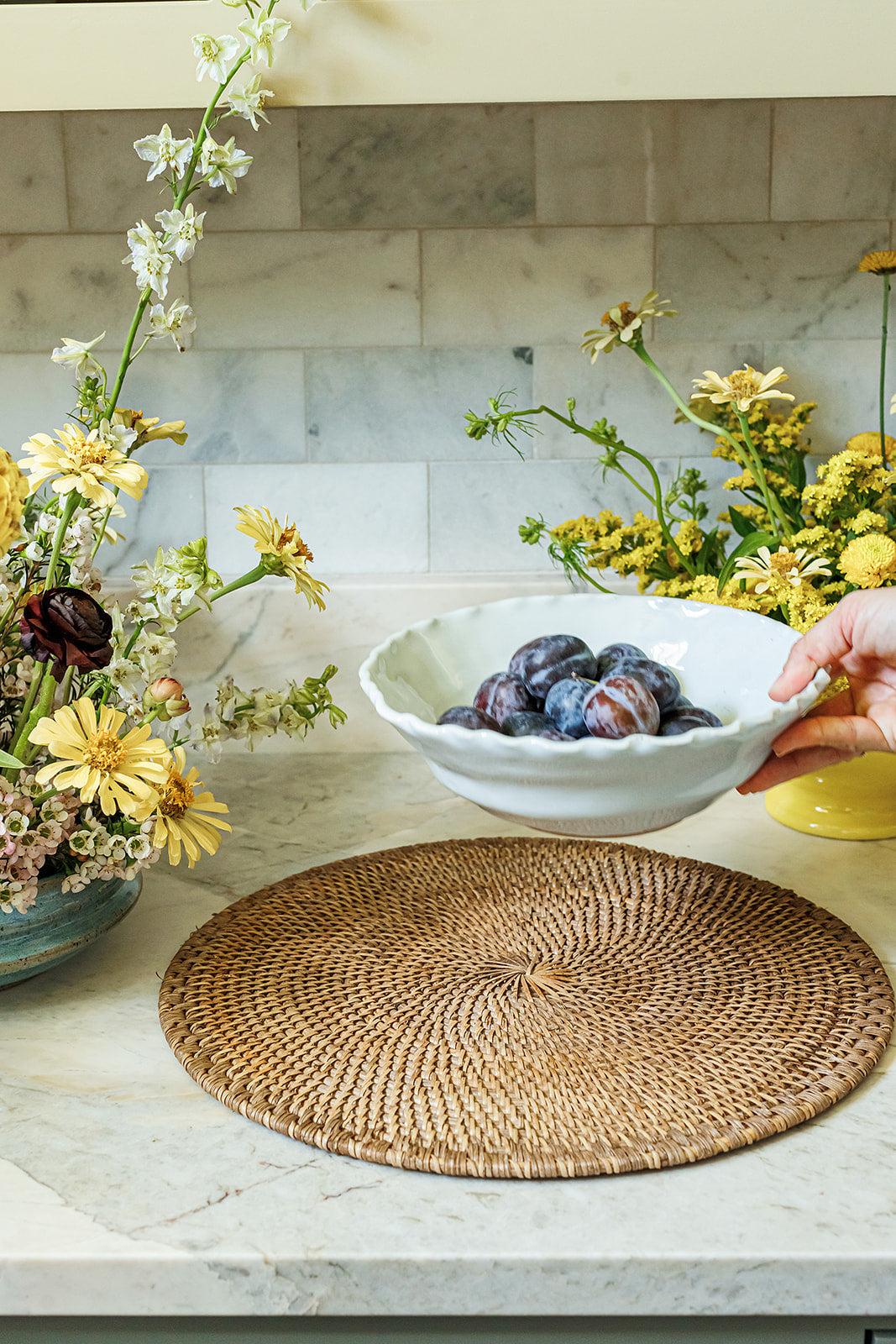 Woven Rattan Placemat - OAKSTREET SHOPPE