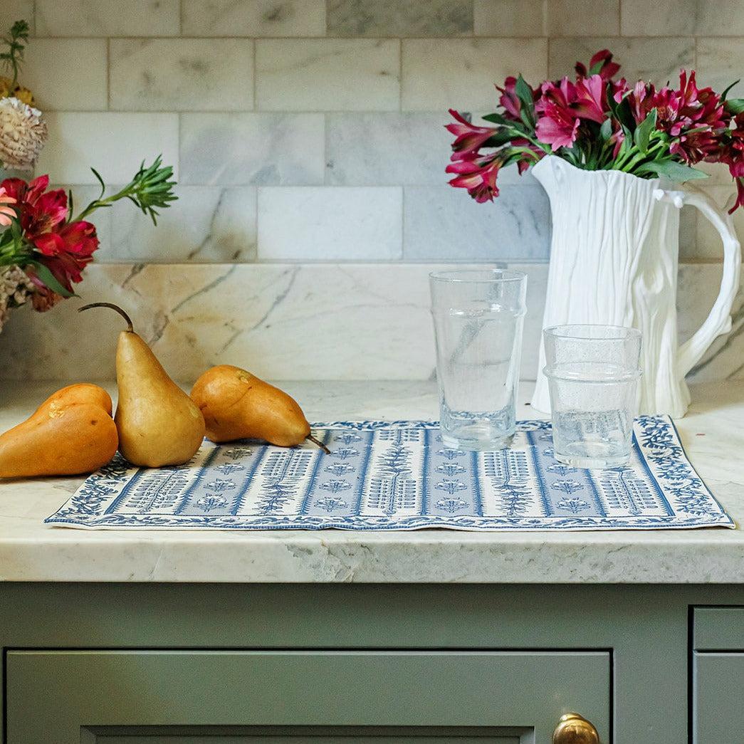 Avignon Blue Placemats, Set of 6