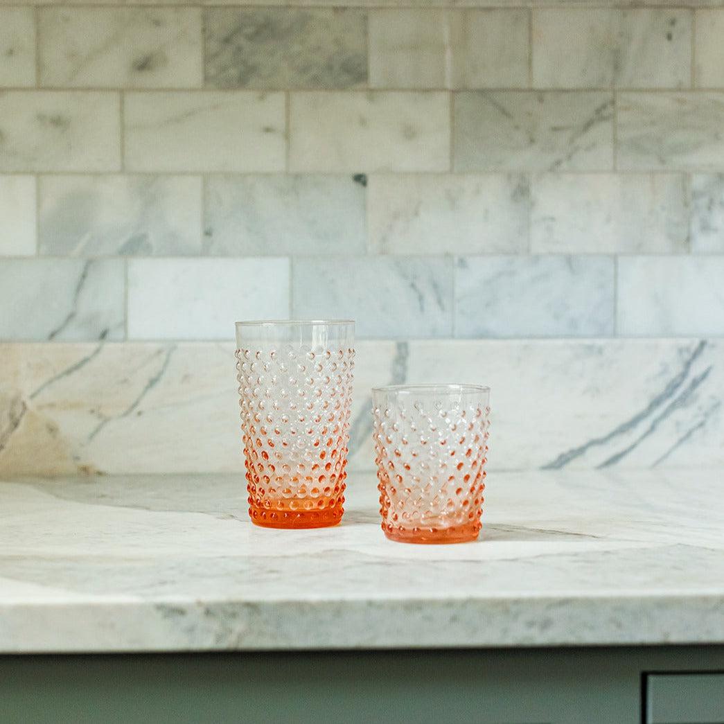 Sofia Pink Glassware (IN STORE ONLY - PRICED INDIVIDUALLY) - OAKSTREET SHOPPE