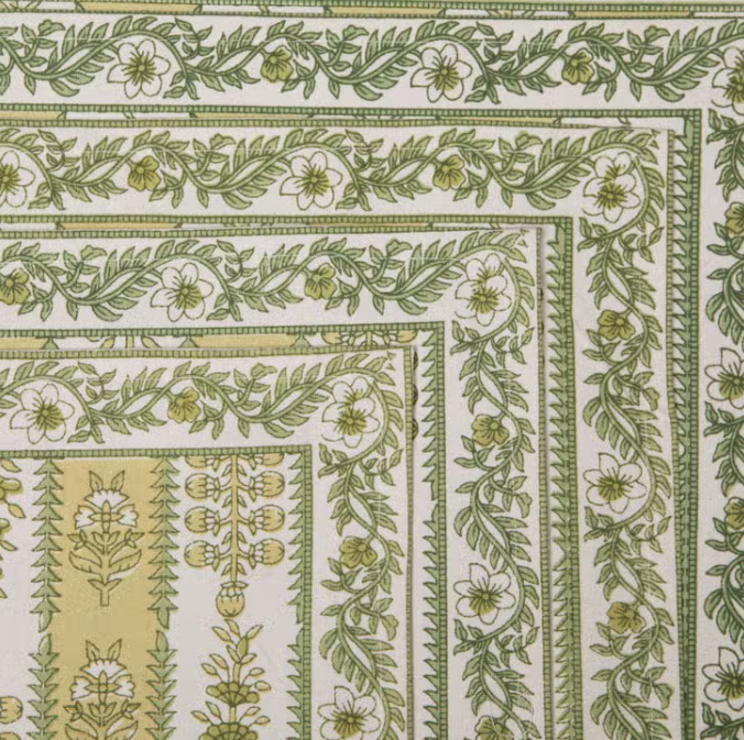 Avignon Green Placemats, Set of 6