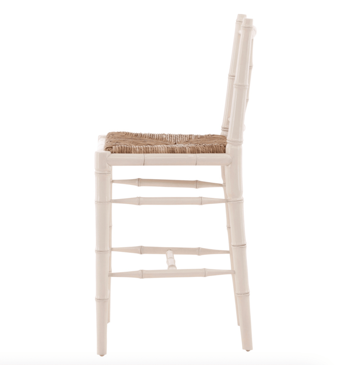 Cream Bamboo Counter Stool - OAKSTREET SHOPPE