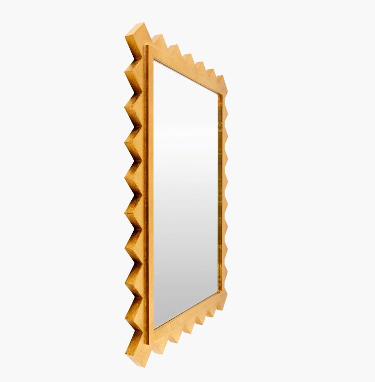 Zig Zag Gilded Mirror - OAKSTREET SHOPPE