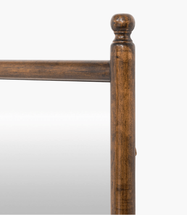 Bobbin Wood Mirror - OAKSTREET SHOPPE