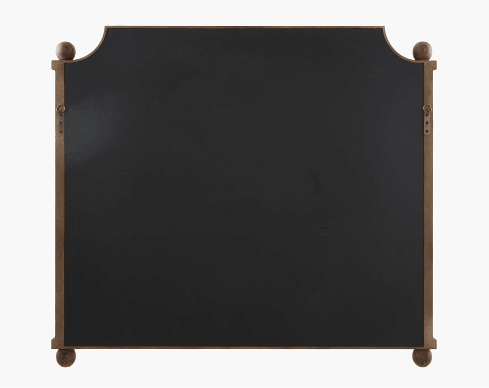 Ball Finial Entry Mirror - OAKSTREET SHOPPE