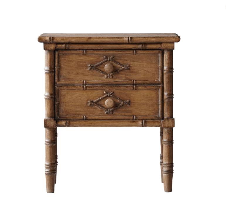 Faux Bamboo Nightstand - OAKSTREET SHOPPE