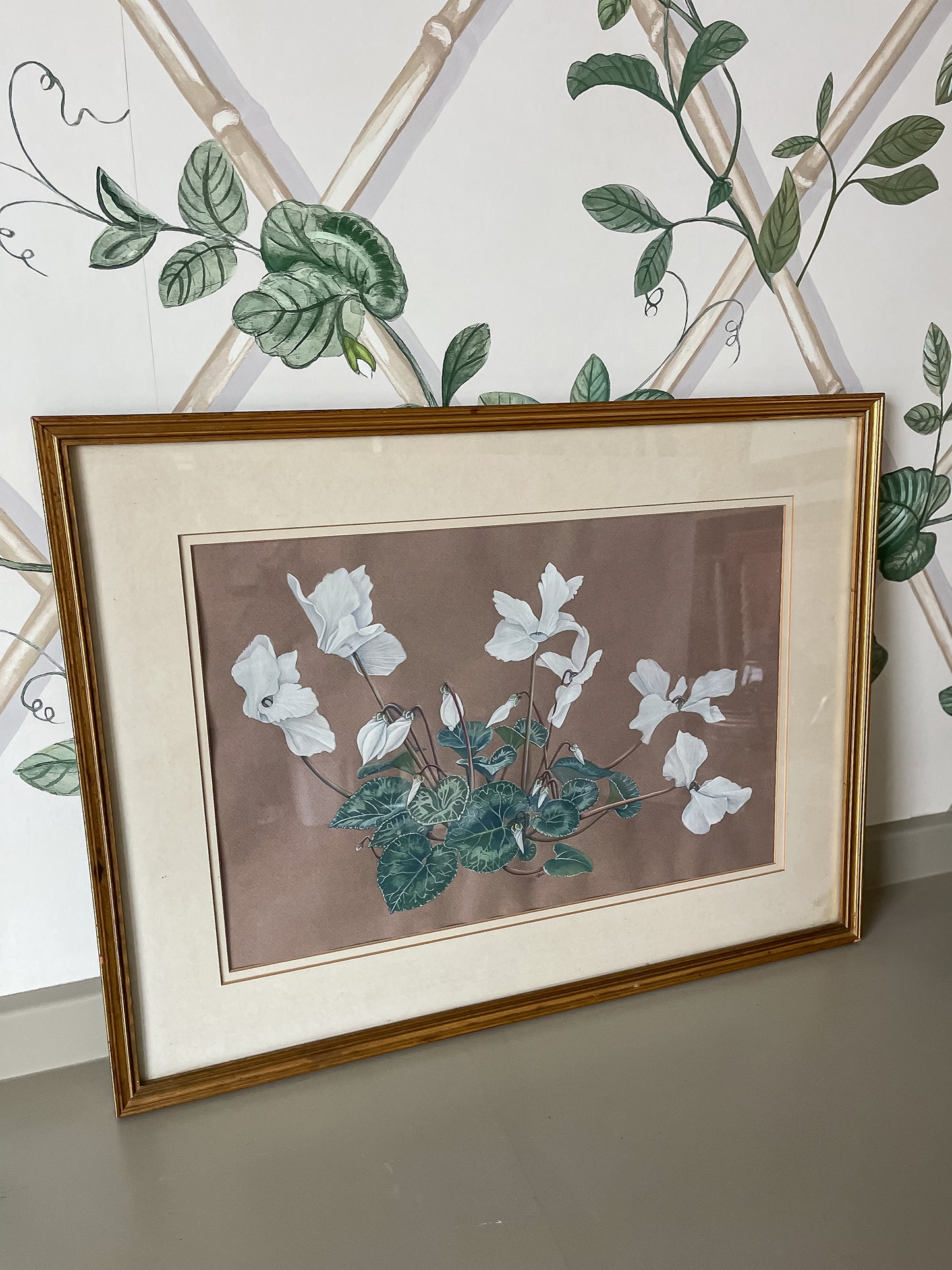 Framed Vintage Botanical Painting
