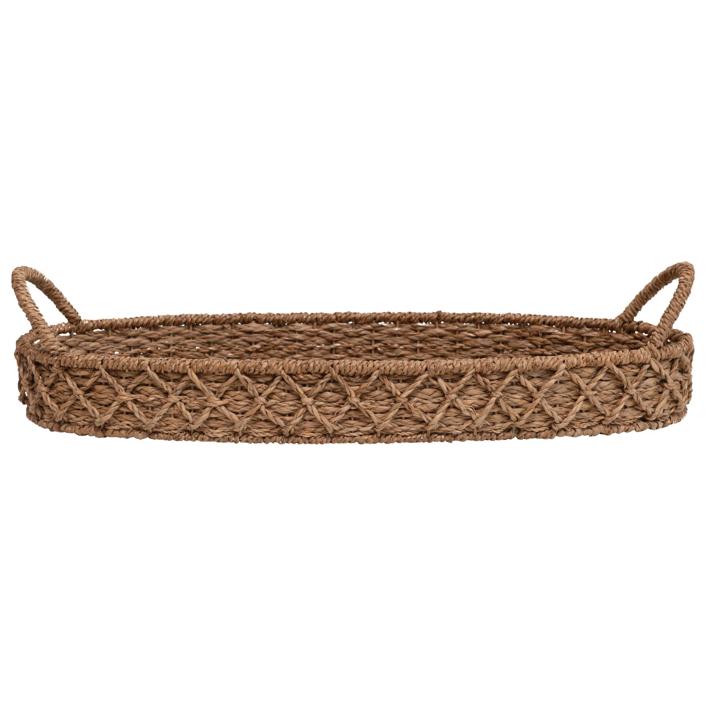 Oversized Seagrass Tray with Handles