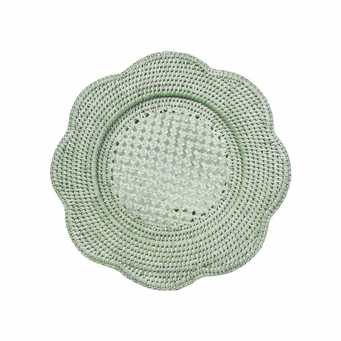 Rattan Scalloped Round Charger - OAKSTREET SHOPPE