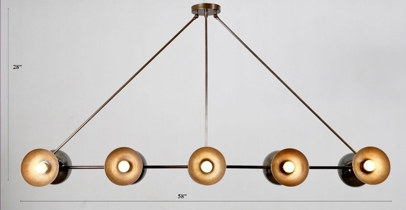 10-Light Linear Chandelier - OAKSTREET SHOPPE