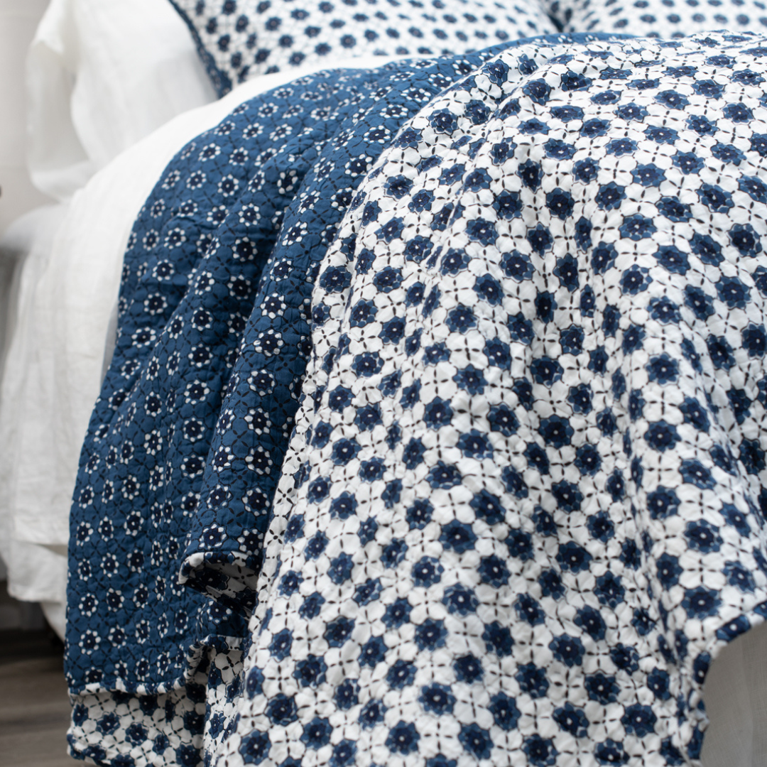 Indigo Block Print Bedding Collection