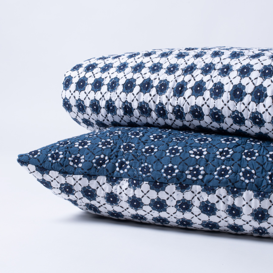 Indigo Block Print Bedding Collection