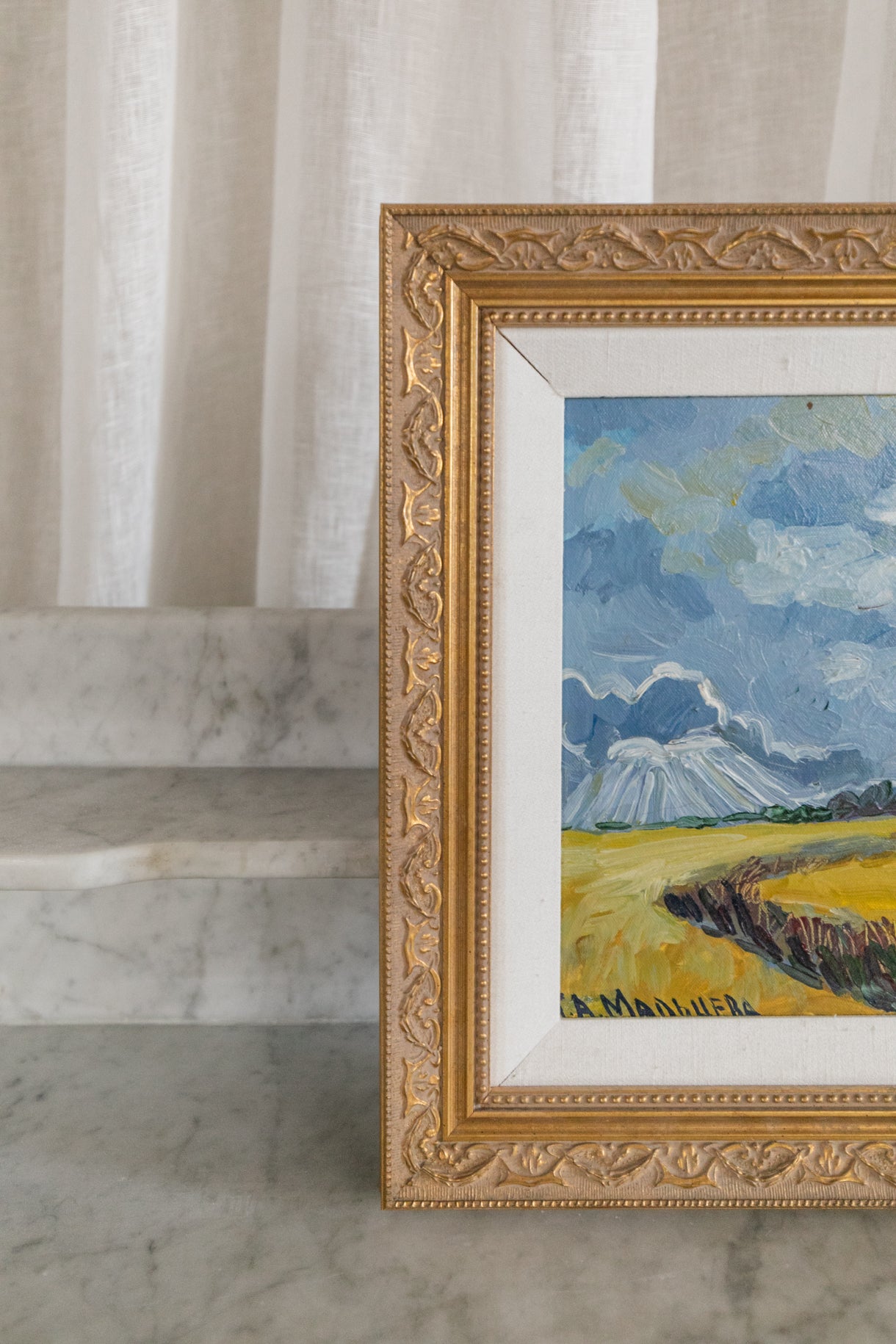 Blue Sky with Yellow Fields