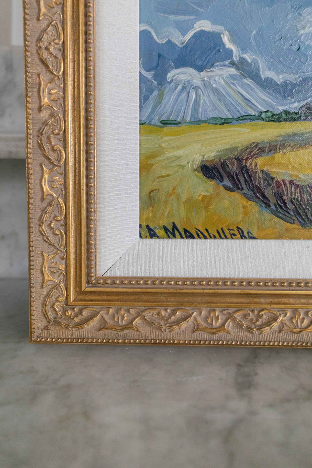 Blue Sky with Yellow Fields