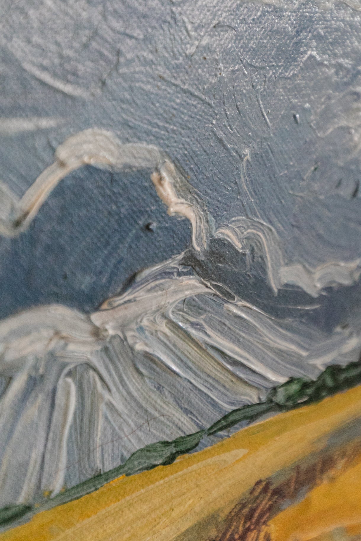 Blue Sky with Yellow Fields