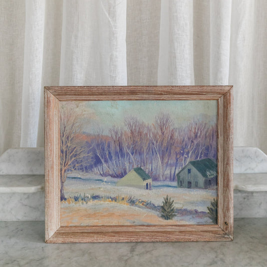 Winterscape with Green House