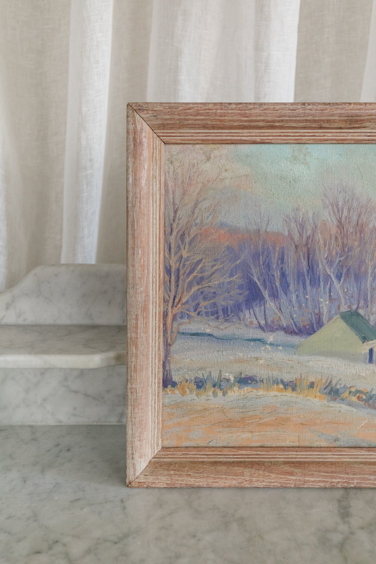 Winterscape with Green House