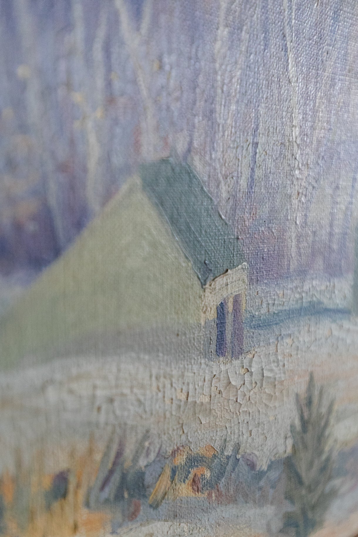 Winterscape with Green House