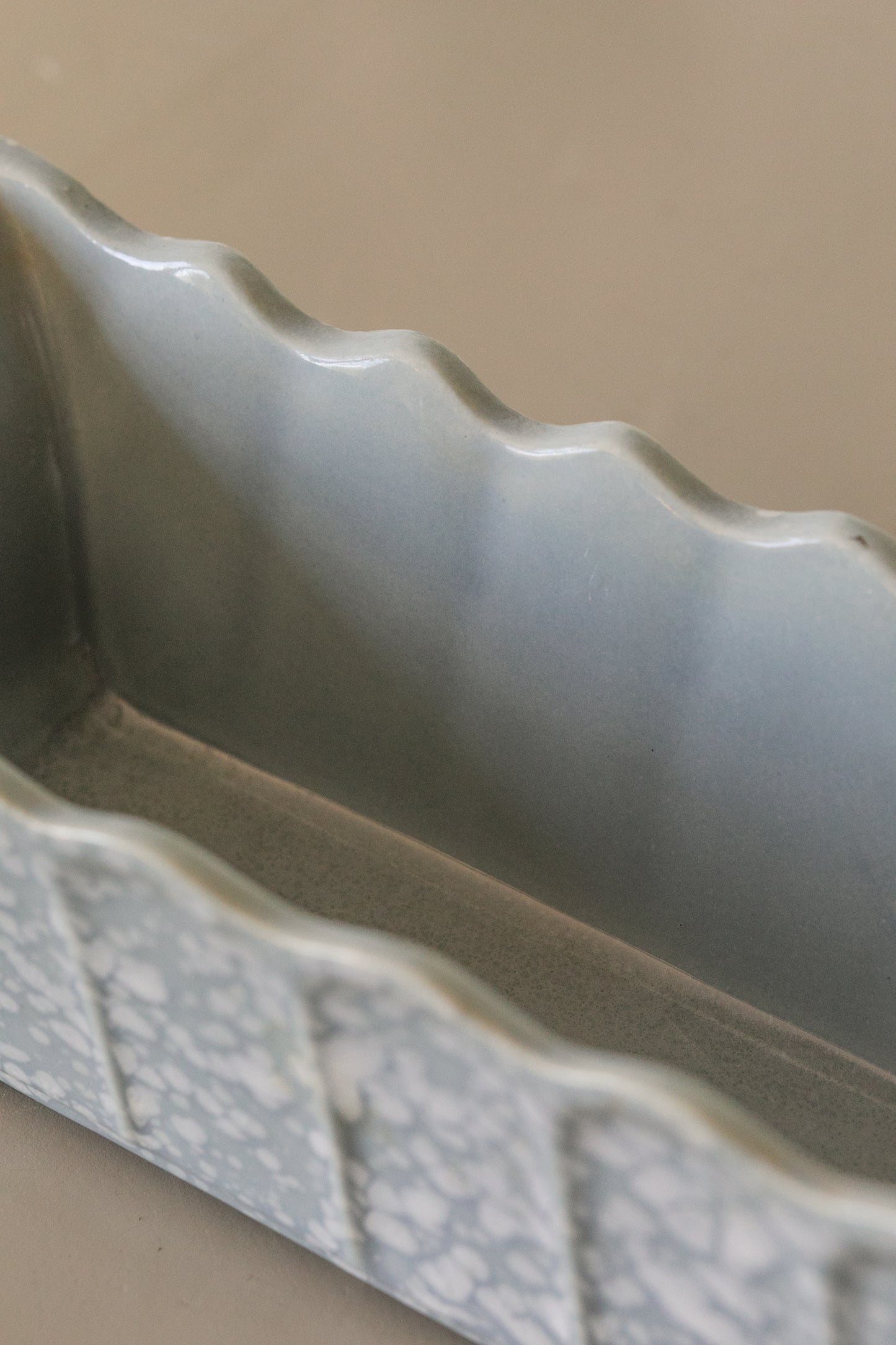 Rectangle Scallop Splatter Pottery