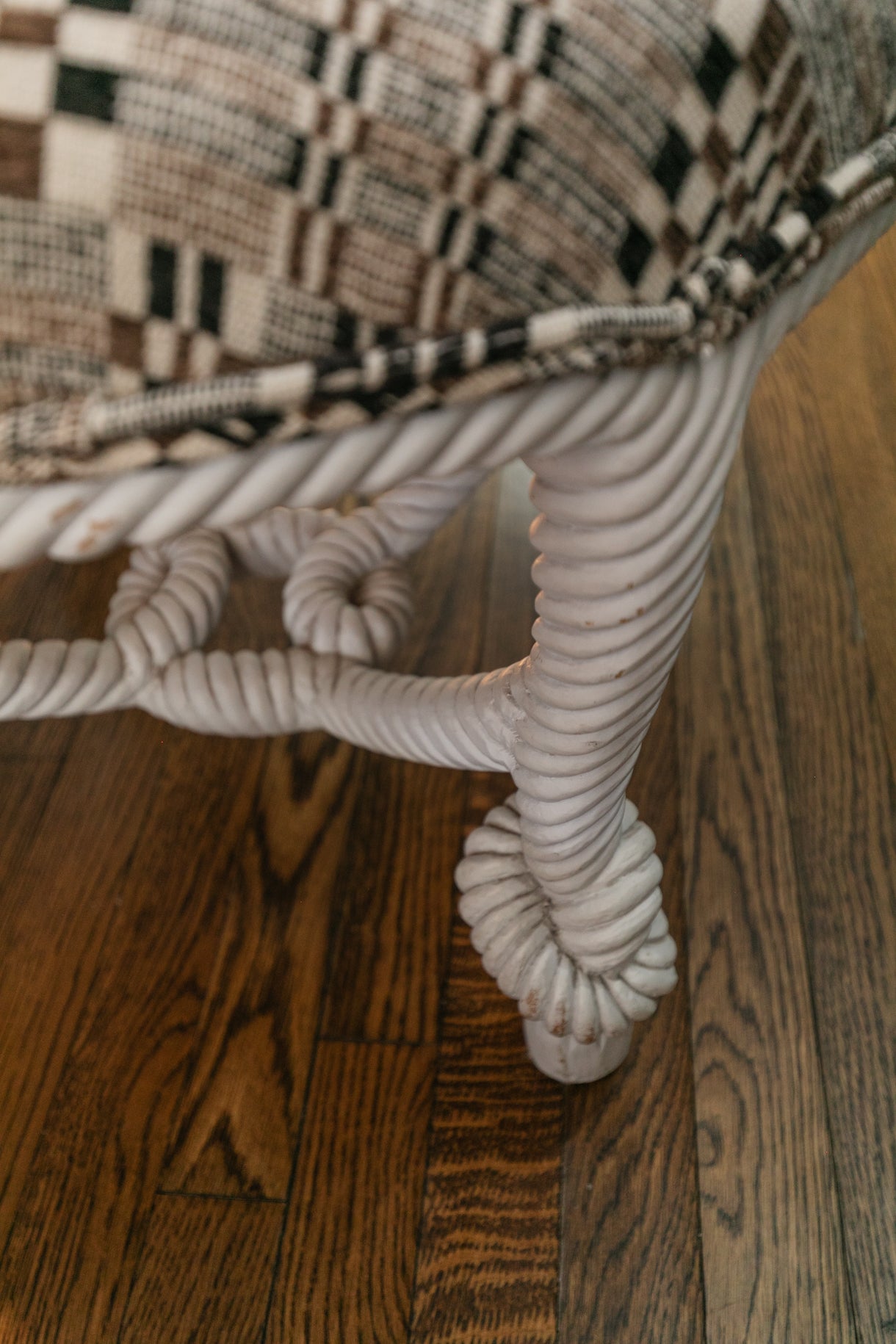 Rope Ottoman, Vintage Frame (LOCAL PICKUP ONLY)