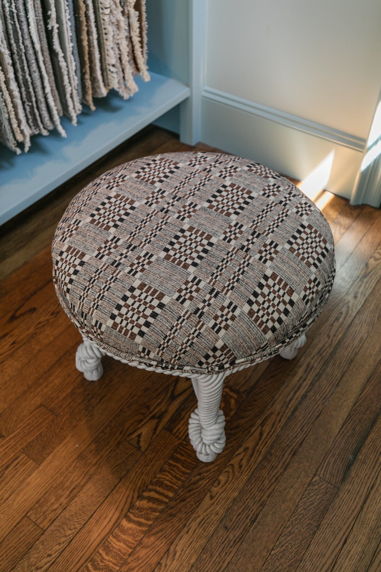 Rope Ottoman, Vintage Frame (LOCAL PICKUP ONLY)