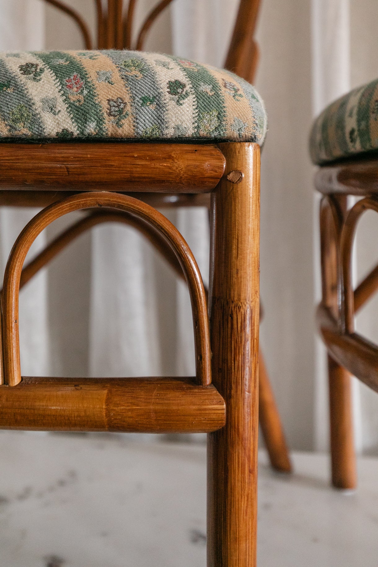 Striped Chair Pair, Vintage Frame (LOCAL PICKUP ONLY)