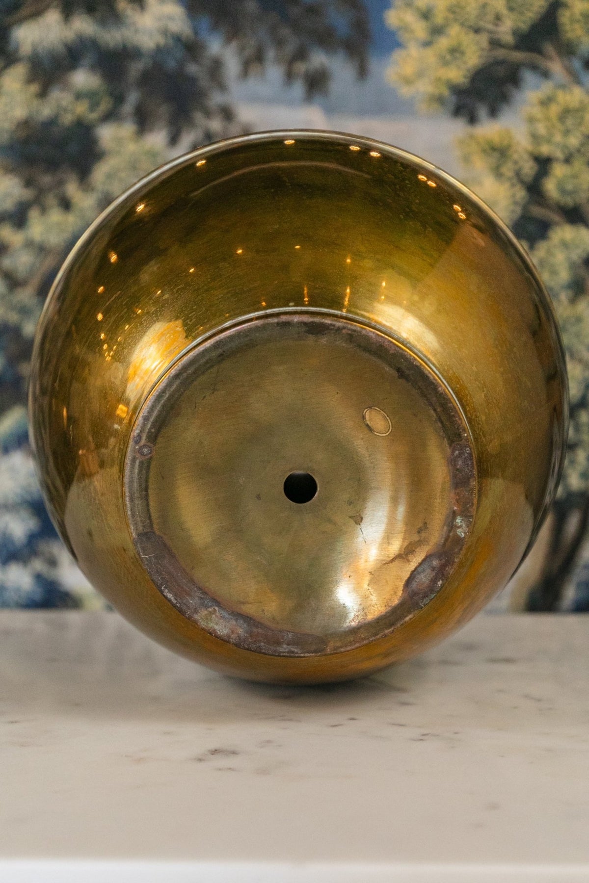 Large Brass Vase - OAKSTREET SHOPPE