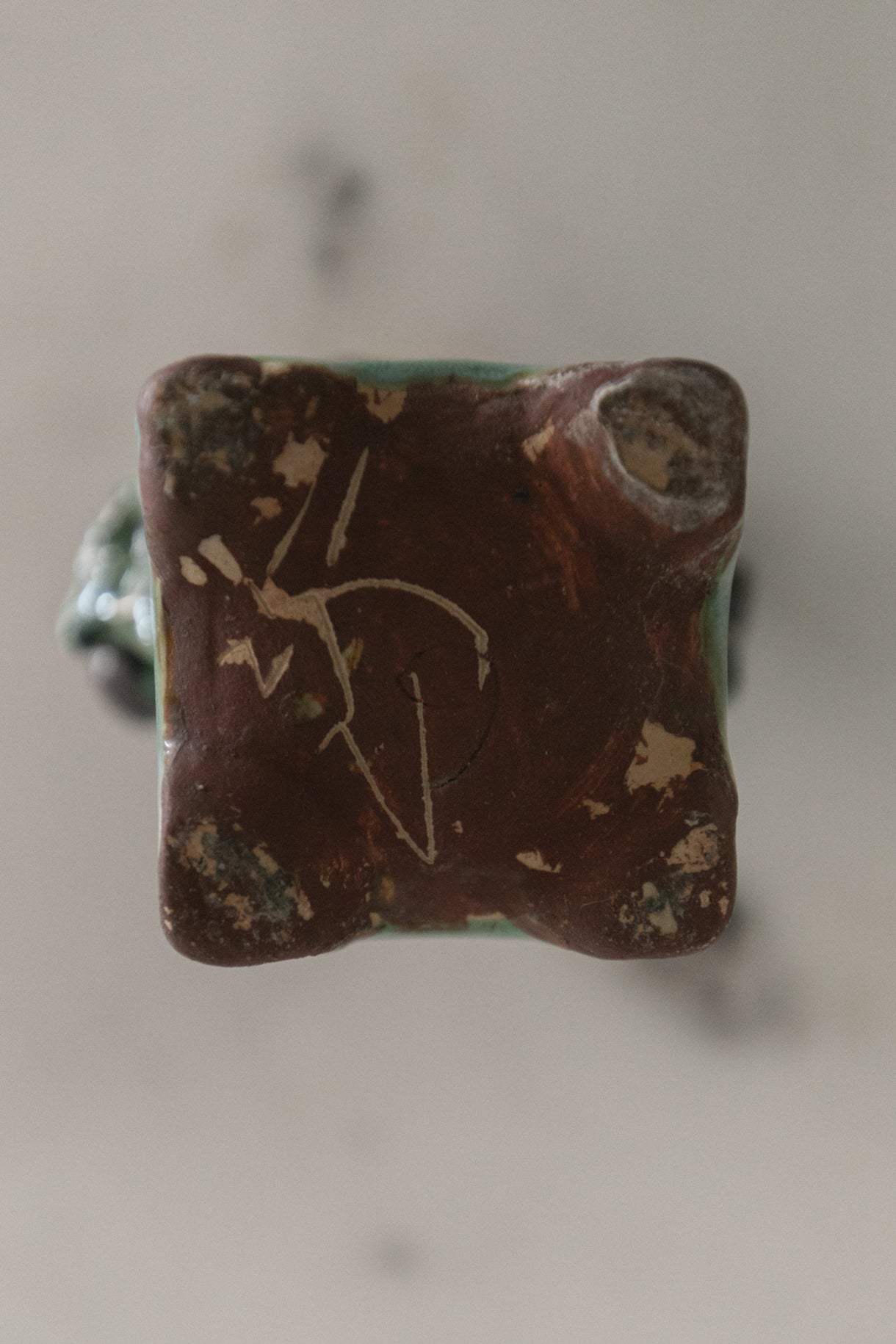 Petite Majolica Frog Vessel