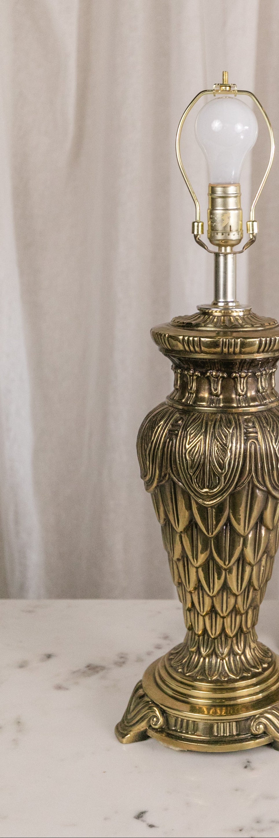 Heavy Brass Vintage Lamp